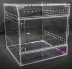 “Medium 150mm clear acrylic cube enclosure for terrestrial inverts”

“Spider enclosure with sliding door and ventilation for beetles”

“Stackable insect display box for true spiders and millipedes”
