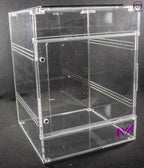 "Mesh-top arboreal mantis enclosure with sliding front door”

“Clear acrylic mantis tank with removable soft mesh lid”

“Tall insect enclosure ideal for arboreal mantis species”