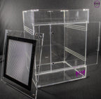 “Mesh-top arboreal mantis enclosure with sliding front door”

“Clear acrylic mantis tank with removable soft mesh lid”

“Tall insect enclosure ideal for arboreal mantis species”
